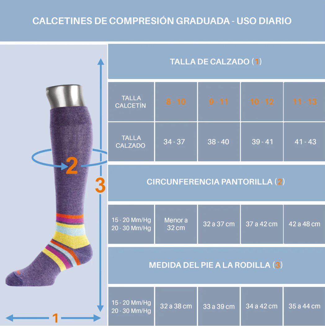 Athlon: Medias de compresión graduada- CMO 203 Algodón